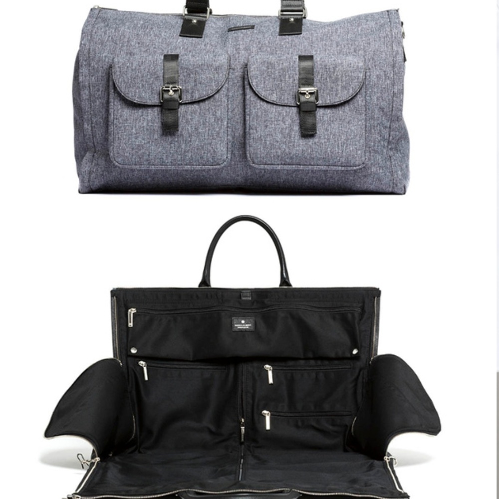 Hook and Albert weekend or garment bagGray